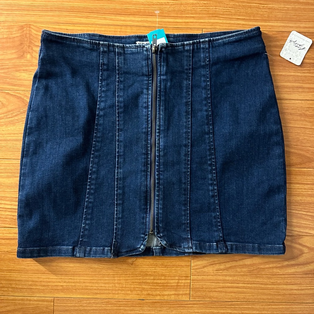 Free People Denim Blue Skirt